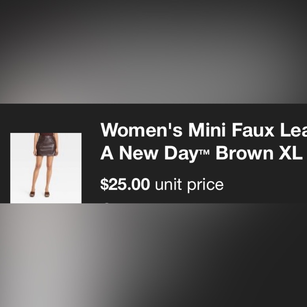 Faux leather mini skirt
